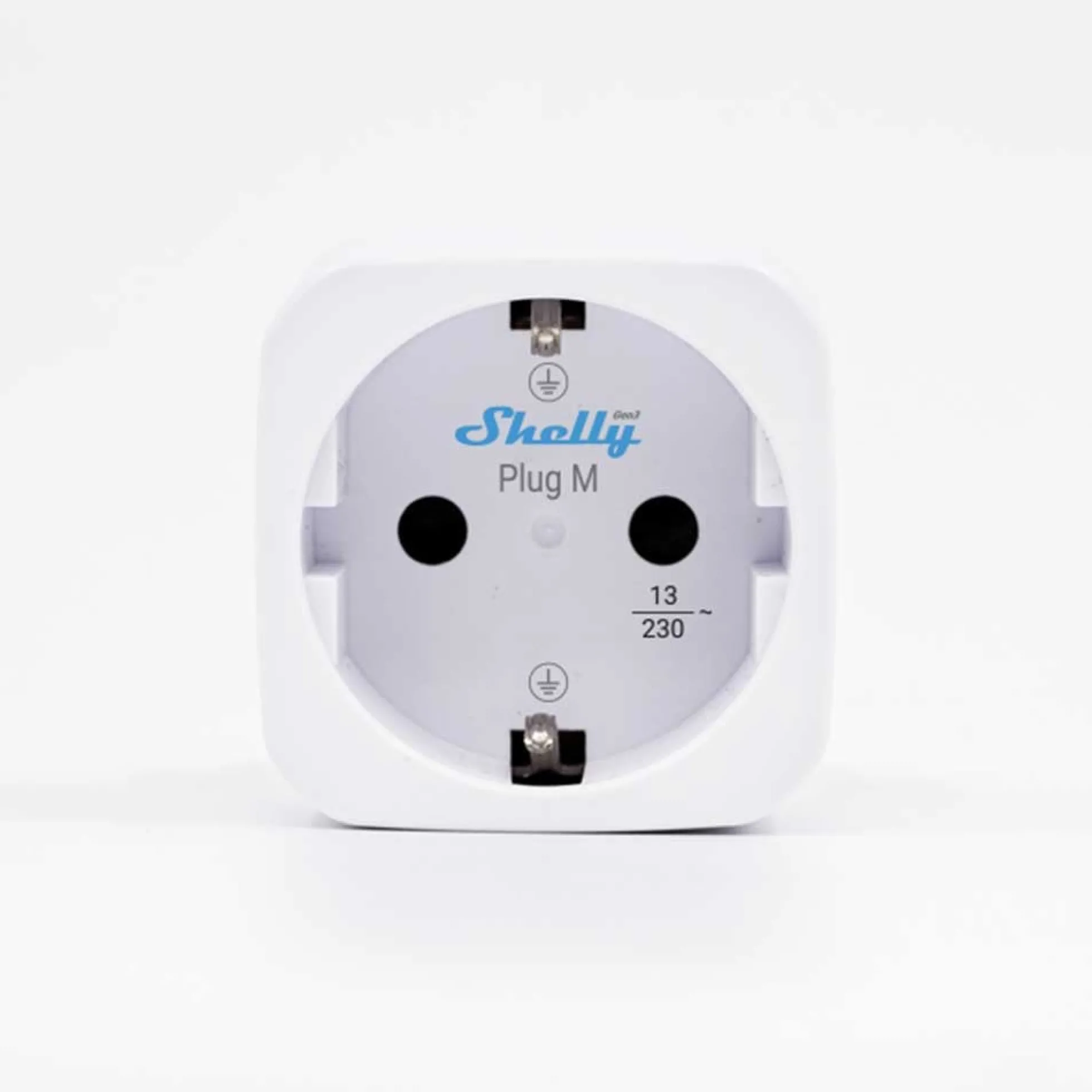 Shelly Plug M Gen3 Smart Plug med energimåler, Matter (WiFi), hvid (2-pak)