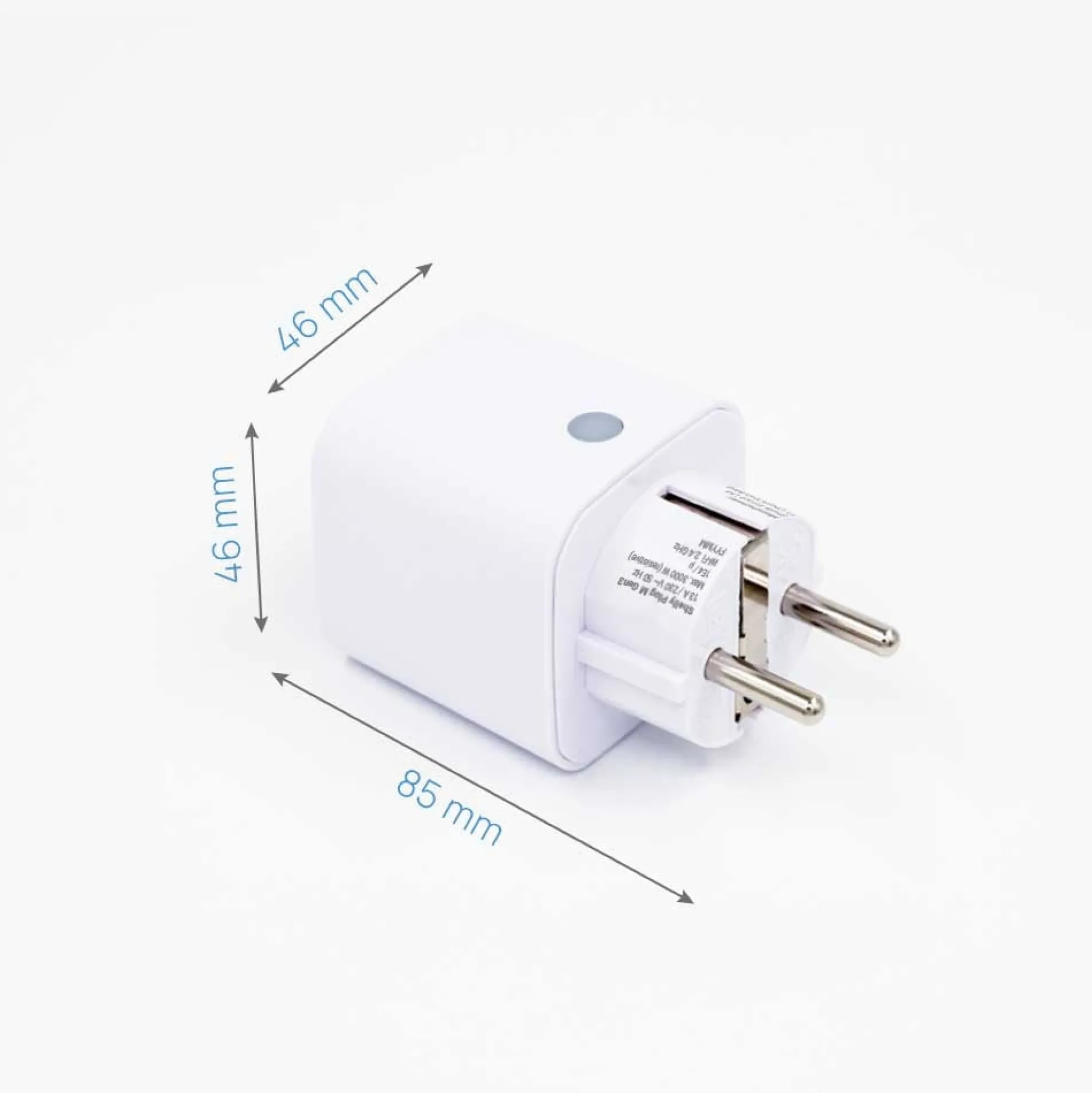 Shelly Plug M Gen3 Smart Plug med energimåler, Matter (WiFi), hvid (2-pak)