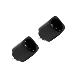 Shelly Plug M Gen3 Smart Plug med energimåler, Matter (WiFi), sort (2-pak)