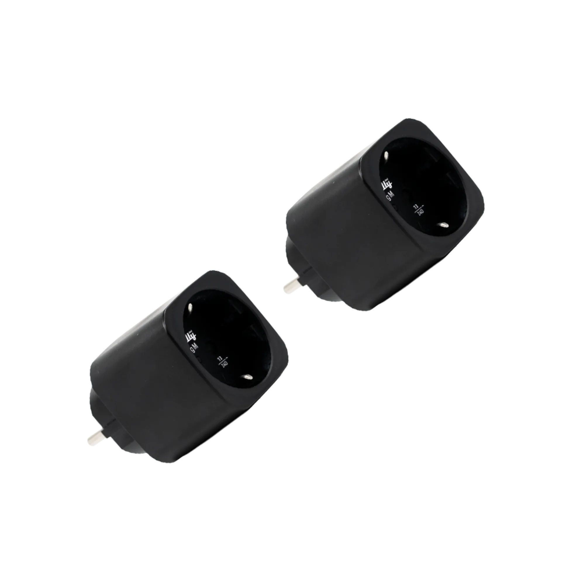 Shelly Plug M Gen3 Smart Plug med energimåler, Matter (WiFi), sort (2-pak)