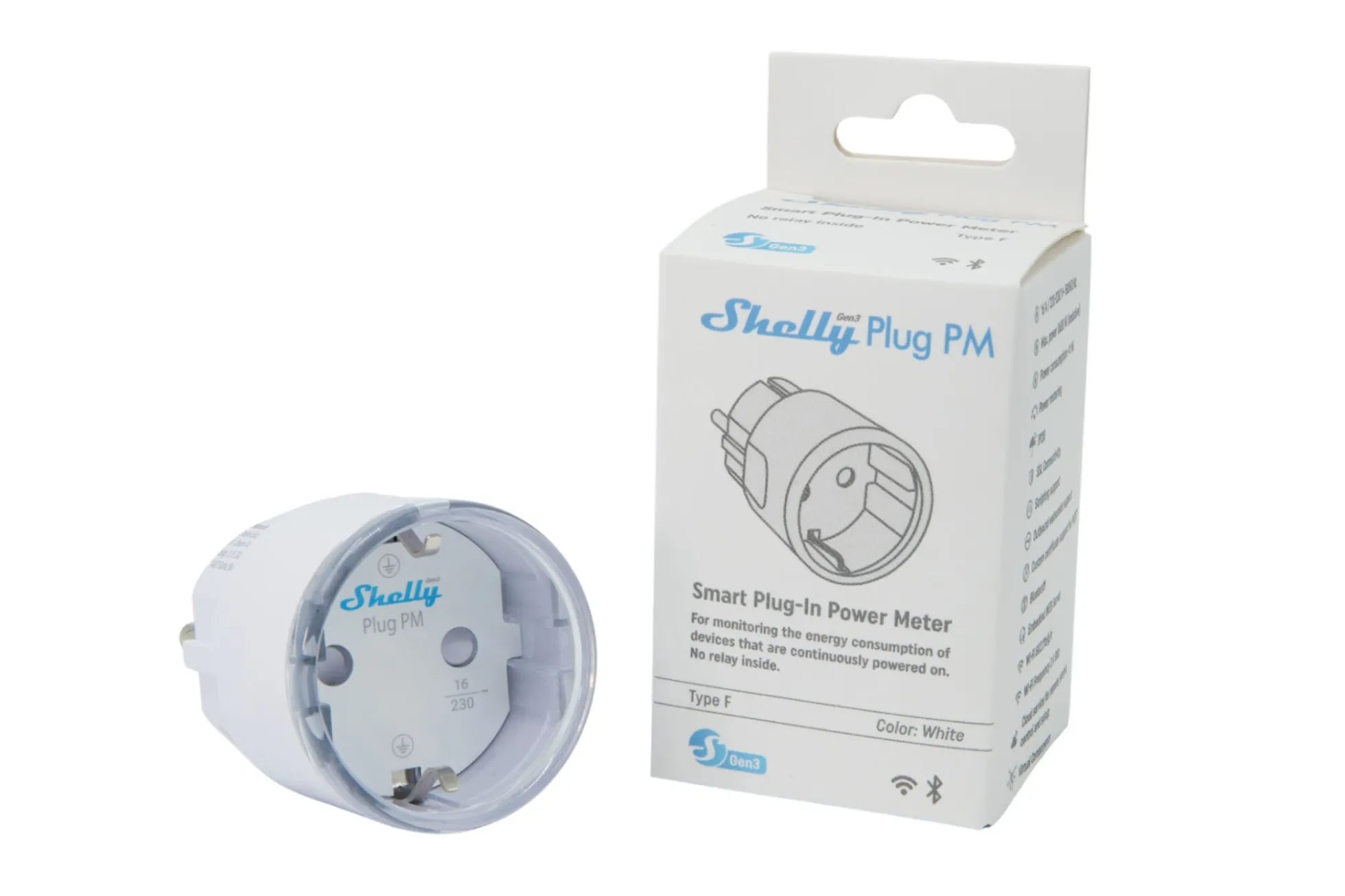 Shelly Plug PM Gen3, energimåler