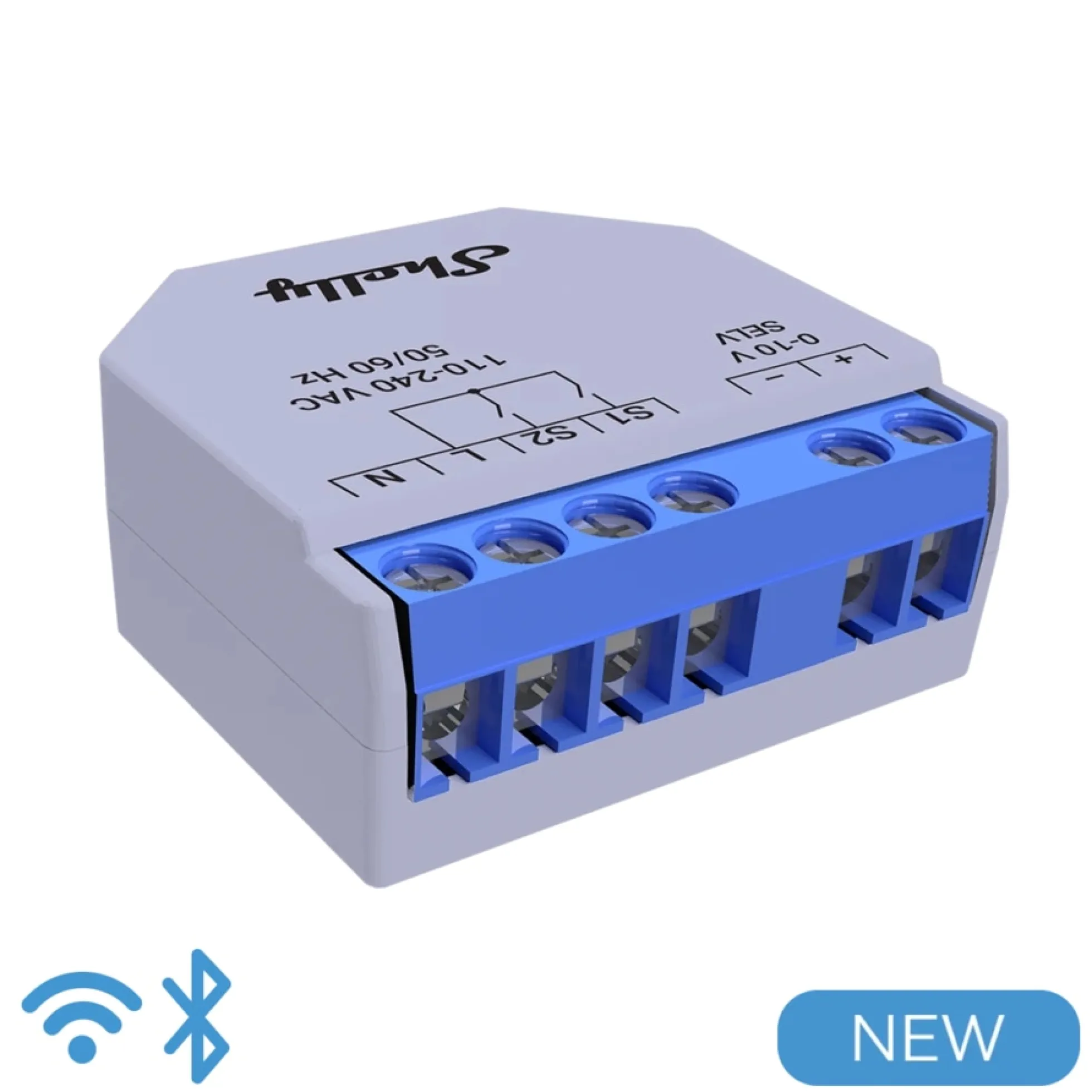 Shelly Plus 0-10V Dimmer, WiFi, 0/1-10V styring
