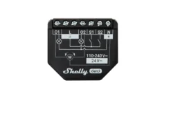 Shelly 2PM Gen3, WiFi relæ/jalousi, 2 kanaler med effektmåling