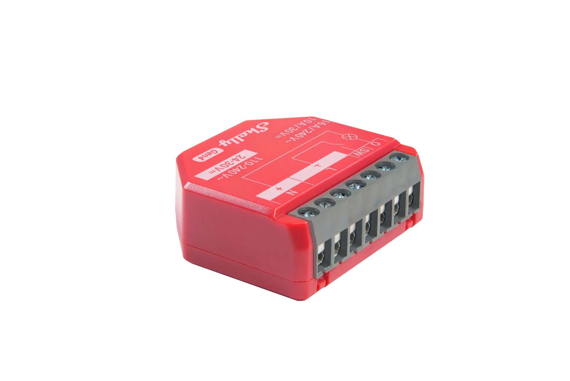 Shelly 1PM Gen4 - WiFi + Zigbee relæ med effektmåling (24VDC/230VAC)