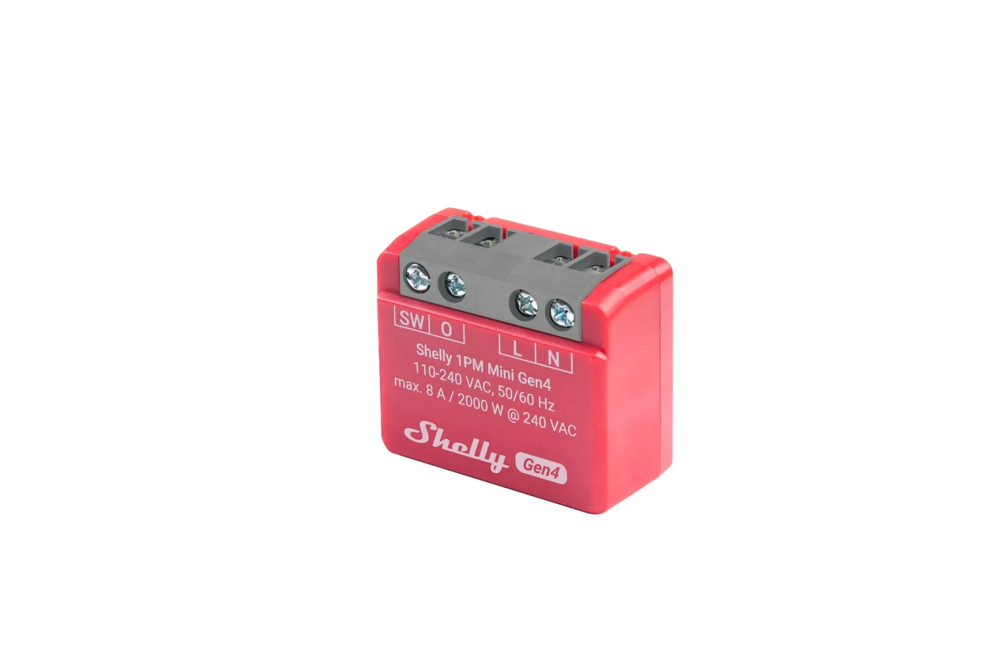 Shelly 1PM Mini Gen4 - WiFi + Zigbee relæ med effektmåling (230VAC)
