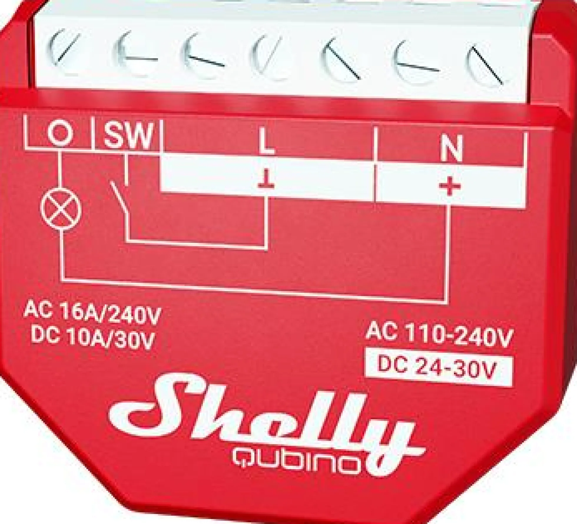 Shelly Qubino Wave 1PM, Z-Wave, 16A relæ inkl. effektmåler