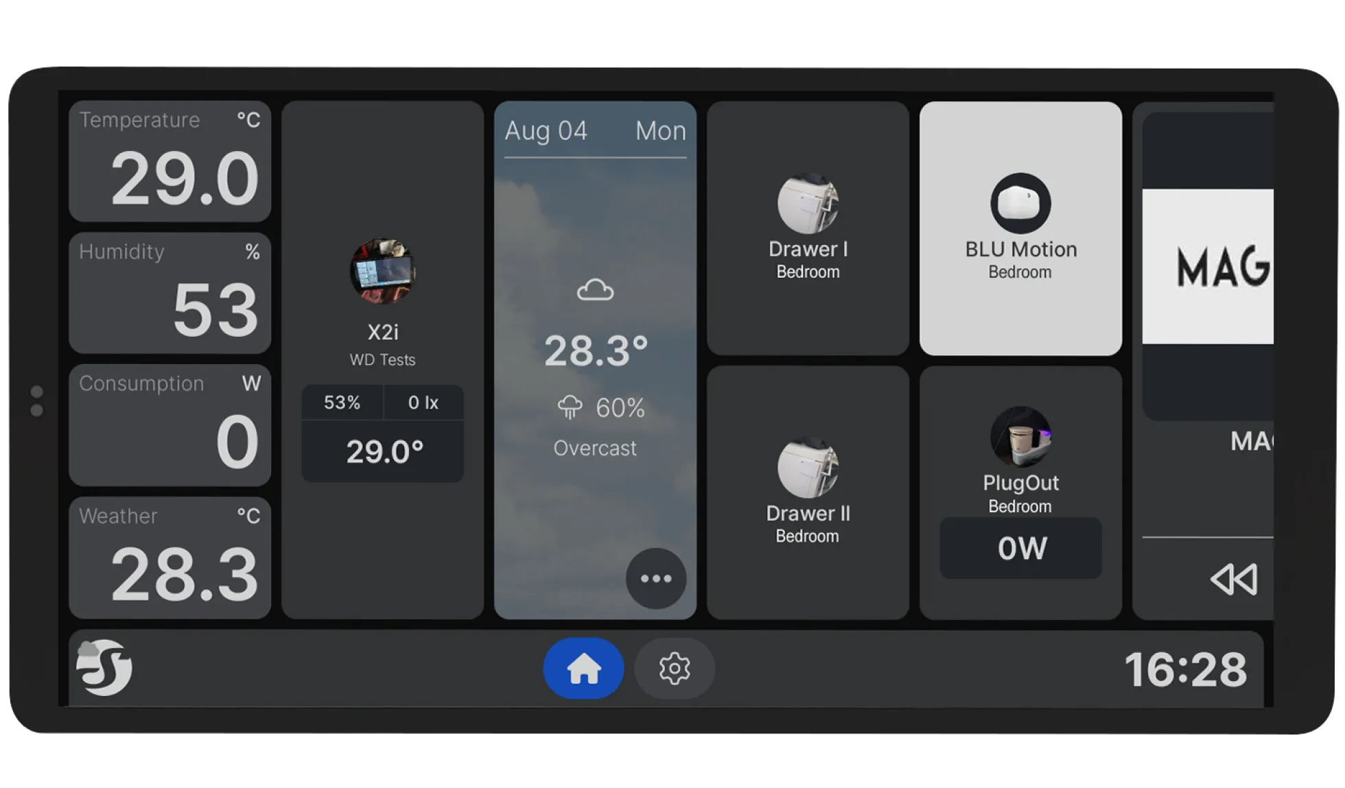 Shelly Wall Display X2i, WiFi touch skærm, 6.9"