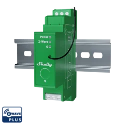 Shelly Wave Pro Dimmer 1PM, 1-kanal DIN lysdæmper m. energimåling, Z-Wave
