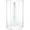 Showerama 10-5 classic femkantet brusekabine, 90x90 cm, hvid/klar
