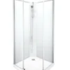 Showerama 10-5 classic femkantet brusekabine, 80x90 cm, hvid/frost