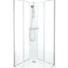 Showerama 10-5 classic femkantet brusekabine, 90x80 cm, hvid/frost