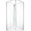 Showerama 10-5 classic rektangulær brusekabine, 90x90 cm, alu/klar
