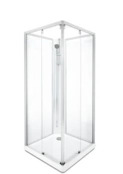 Showerama 10-5 classic rektangulær brusekabine, 90x90 cm, alu/klar
