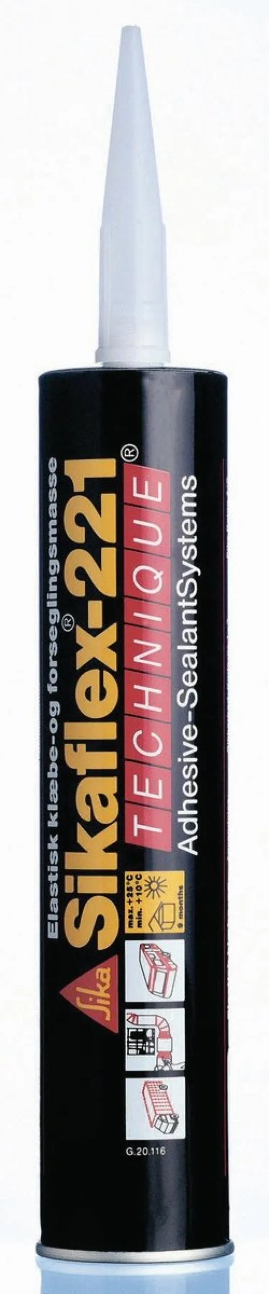 Sikaflex-221 fugemasse, 300ml, sort - Sika