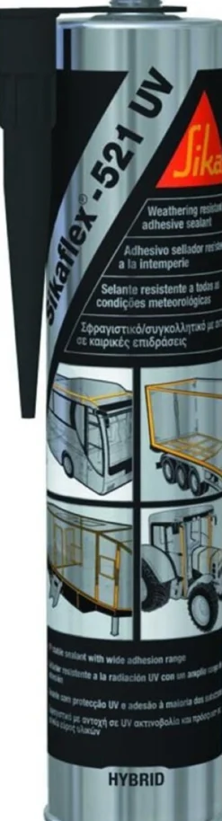 Sikaflex-521 UV fugemasse, 300ml, sort patron
