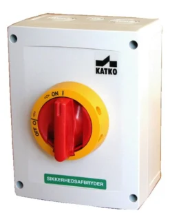 Sikkerhedsafbryder, 63A, 4P, gul/rød KUM463U-YR