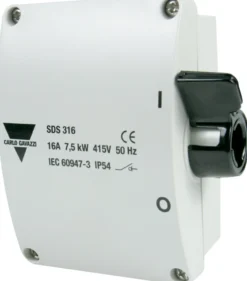 Sikkerhedsafbryder 16A, 3P+H+N+J grå SDS316AUX/M20 - Carlo Gavazzi
