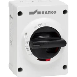 Sikkerhedsafbryder 16A, 4P, 2xM25P, grå - Katko