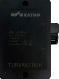 Sikkerhedsafbryder 4P 25A, 2xM20 forskruninger, sort - KATKO KSM425-BB