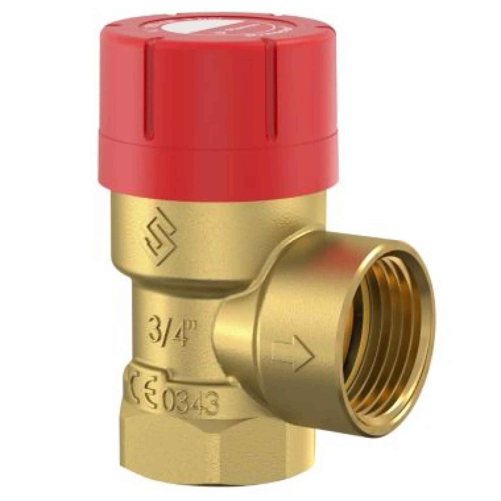 Sikkerhedsventil med muffe, 3/4", dn20 - 3,0 bar