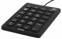 Silicone numpad, IP68, 23 keys, USB, black