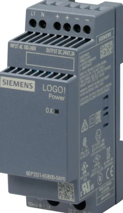 SIPLUS LOGO! Power, 24V, 1,3A, for medial stress -40...+70°C, startup ved -25°C, based-on 6EP3331-6SB00-0A - Siemens