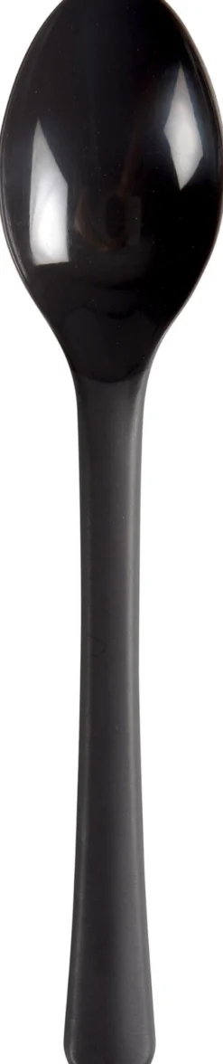 Ske plastik PP, koksgrå, 18,5 cm, flergangs, 50 stk - ABENA