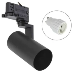Skinnespot med GU10 fatning, 230V, Aluminium, Højde 172mm, Dybde 121mm, Diameter 56mm, IP20