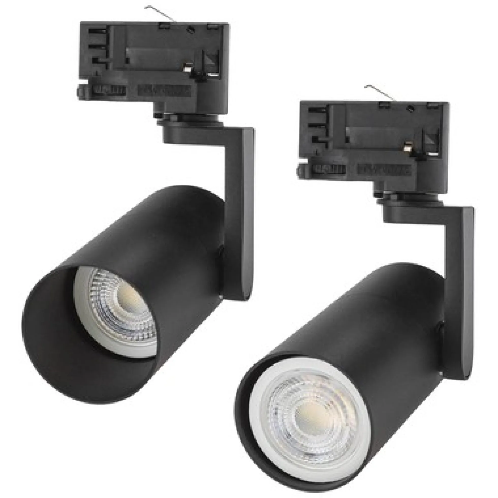 Skinnespot med GU10 fatning, 230V, Aluminium, Højde 172mm, Dybde 121mm, Diameter 56mm, IP20
