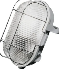 Skotlampe, E27, glasskærm og metalgitter - Sonlux
