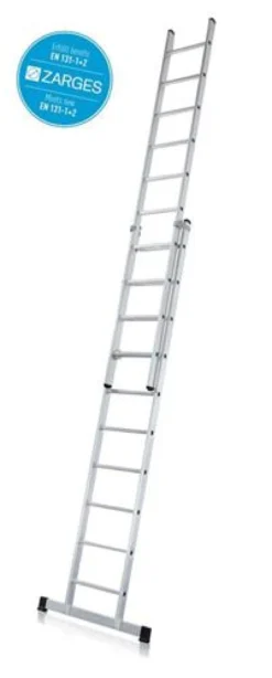 Skydestige 40247 pro, 5m, 2x10 trin, 2-delt - Zarges