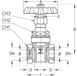 Skydeventil 1 1/2'' cim70b