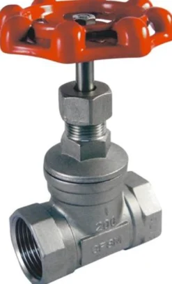Skydeventil muffe/muffe 316/316/PTFE, byggelængde 55mm