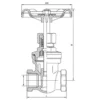 Skydeventil muffe/muffe 316/316/PTFE, byggelængde 95mm