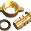 1/2" slangeforskruning, messing