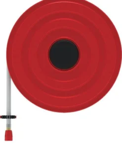 Slangevinde, 1, 30 meter, 1 tomme, fast/væg, automatventil, hvid