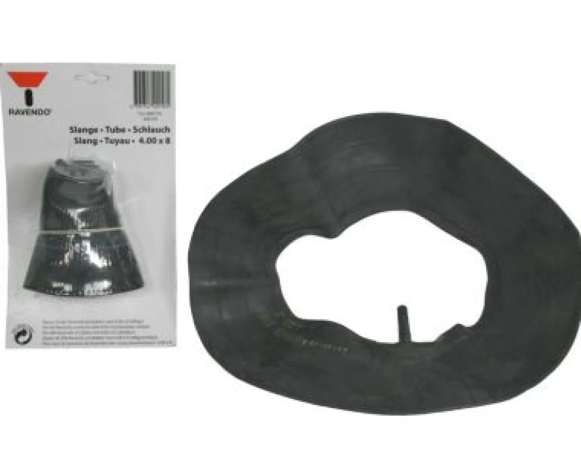 Slange 3.00 x 4, sort, gummi - til sækkevogne