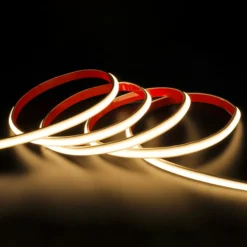 Slim COB LED strip vandtæt, 296/m LED, 9W/m, IP67, 230V, tape bagpå