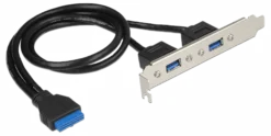 Slot bracket, 1x19pin USB 3.0 pin header, fe, internal, >2