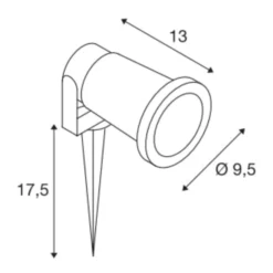 SLV Big Nautilus jordspydlampe, GU10, IP65 - flere farver