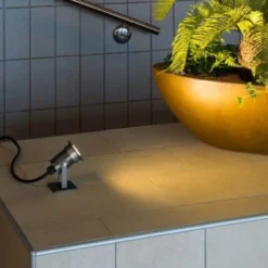 SLV Dasar Projector Pro, 3000K, rustfri stål