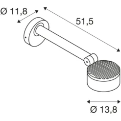 SLV Eskina udendørs displaylampe, 3000/4000K, 1000lm, IP65, dæmpbar, antracit