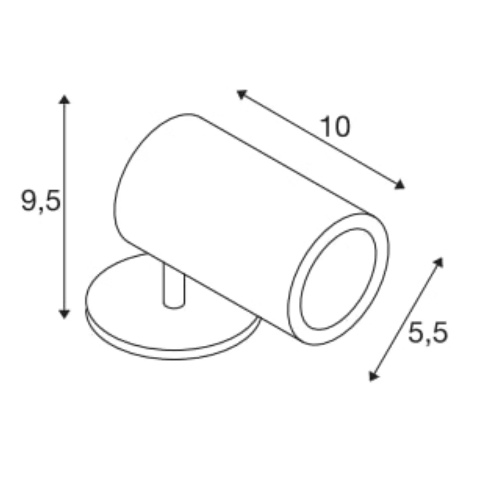 SLV Helia Spot S havespot, 440 lm, 3000K, antracit