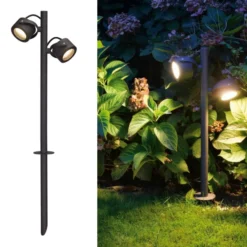 SLV Sitra 360 SL jordspydslampe, GX53, IP44, antracit