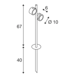 SLV Sitra 360 SL jordspydslampe, GX53, IP44, antracit