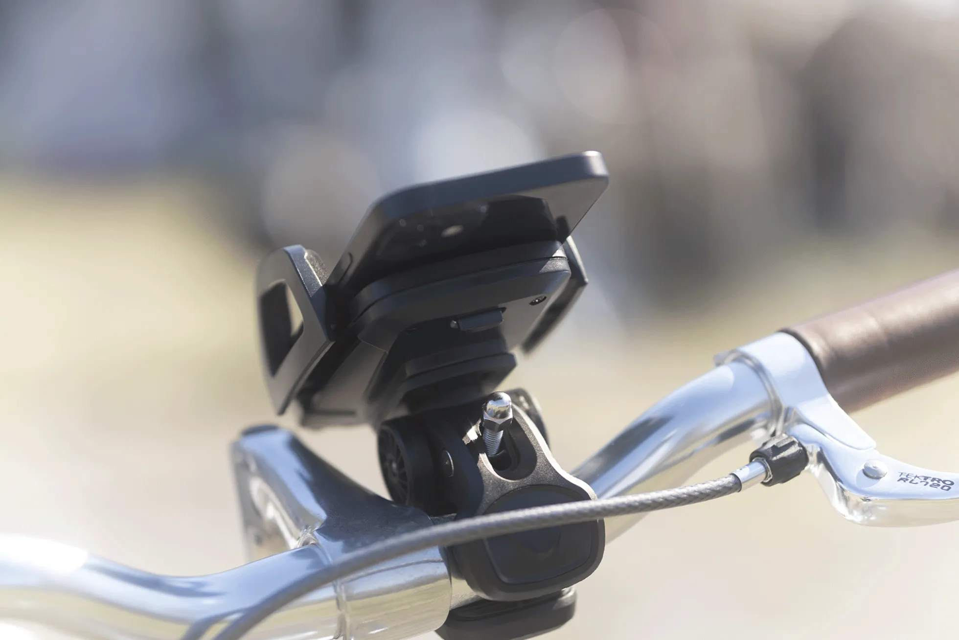 Smartphone-holder til cykler, drejelig, sort