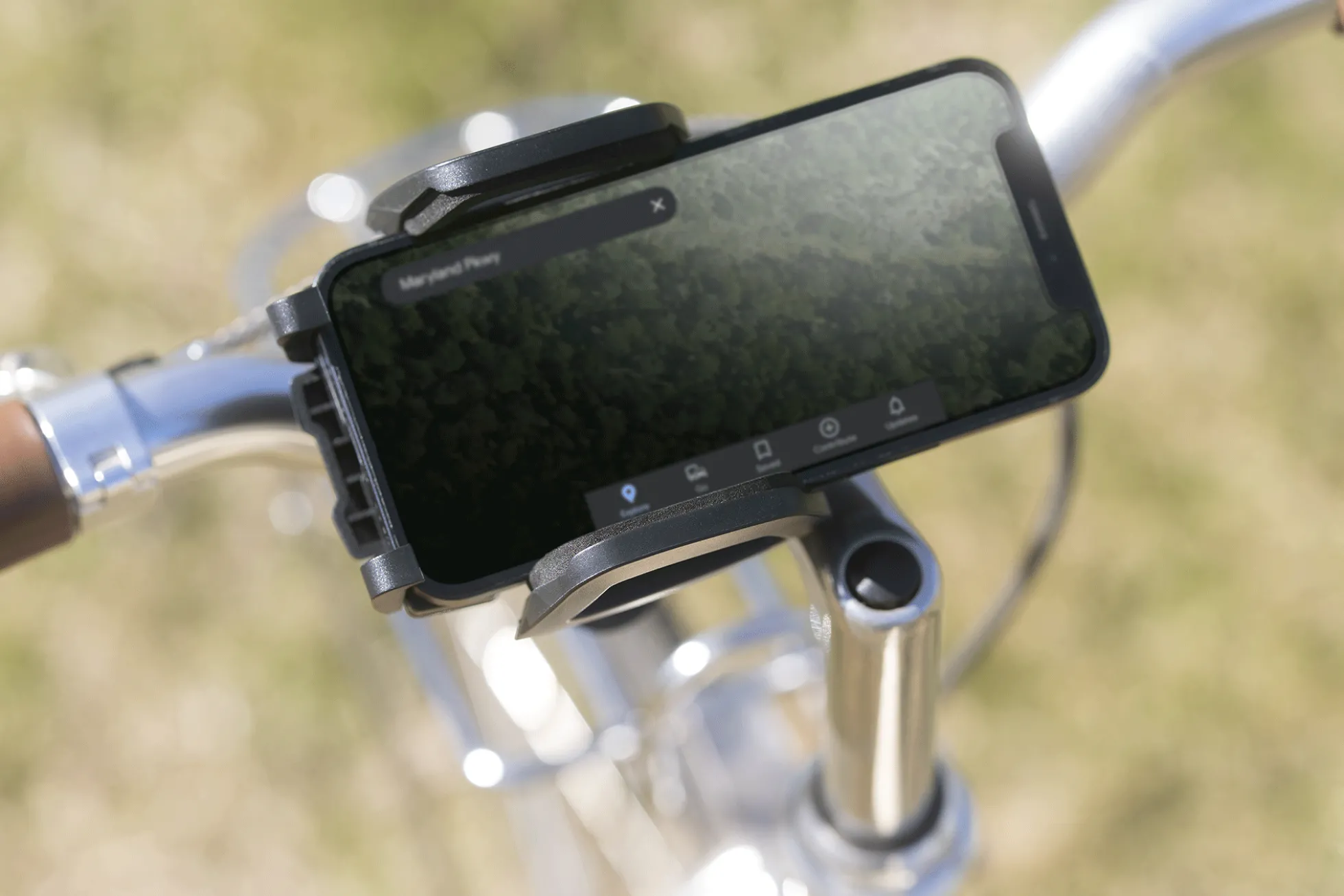 Smartphone-holder til cykler, drejelig, sort