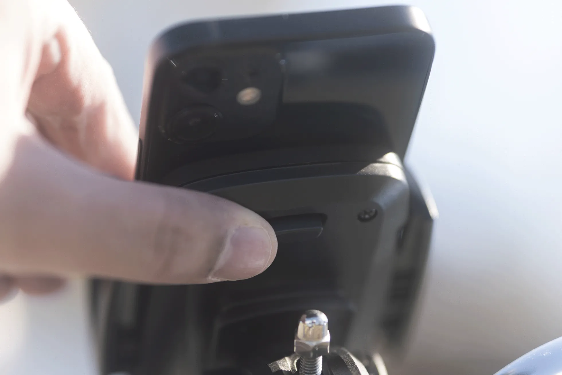 Smartphone-holder til cykler, drejelig, sort