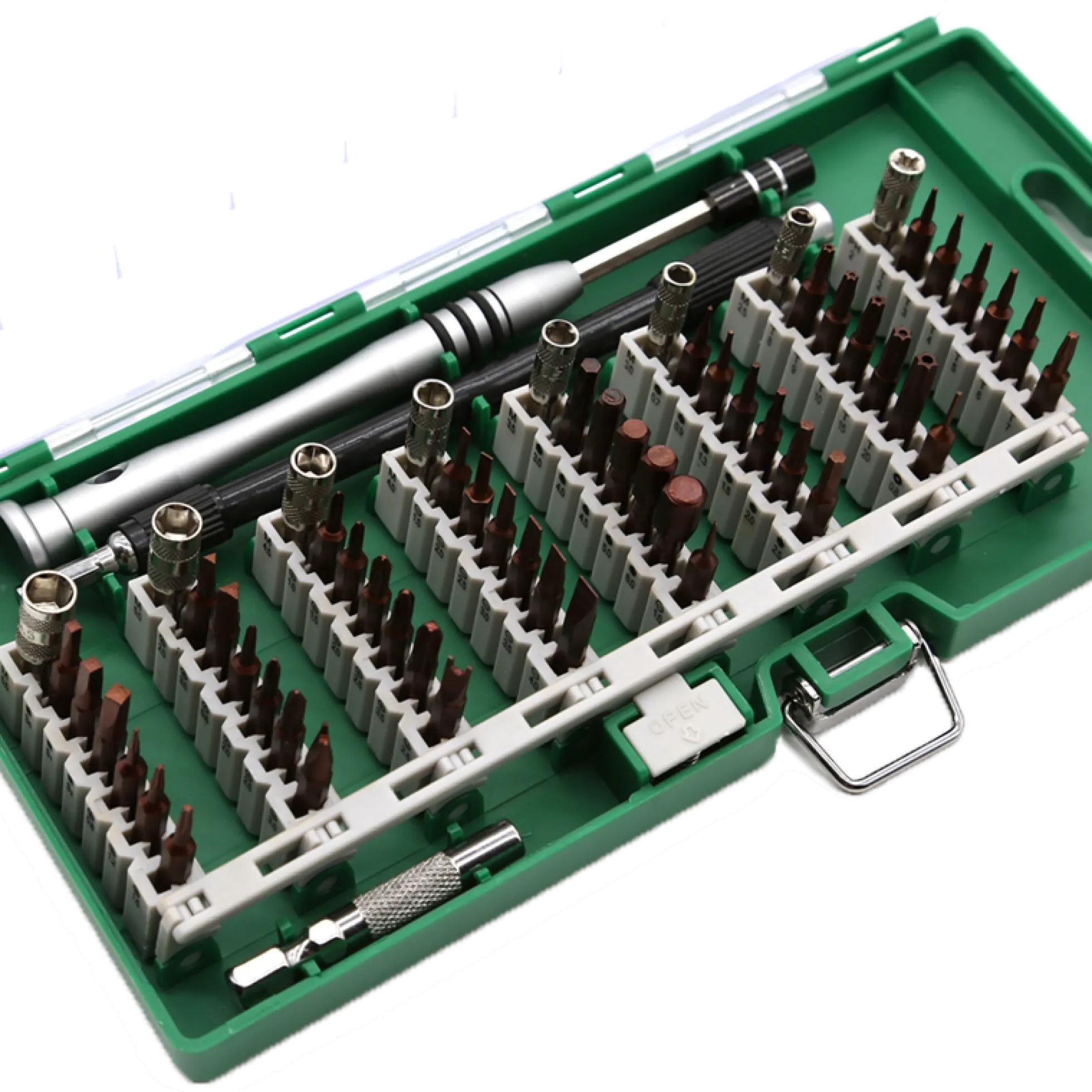 Smartphone Repair Kit, 58 pcs, Precision CRV, grøn