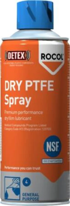 Smøremiddel Dry PTFE, 400 ml spray - Rocol